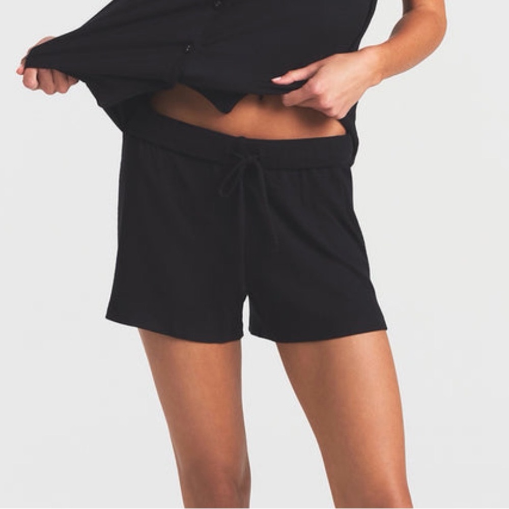 🖤 SKIMS Soft Lounge Ribbed Pajama Shorts | Onyx | XXS | NWOT 🖤